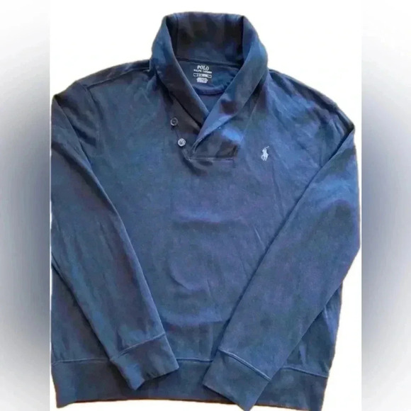 Polo Ralph Lauren Men’s Sweater Sweatshirt High Collar Blue M - Picture 1 of 12